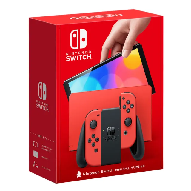 Nintendo 任天堂 Switch 主機 OLED款式 瑪利歐亮麗紅 (台灣公司貨)